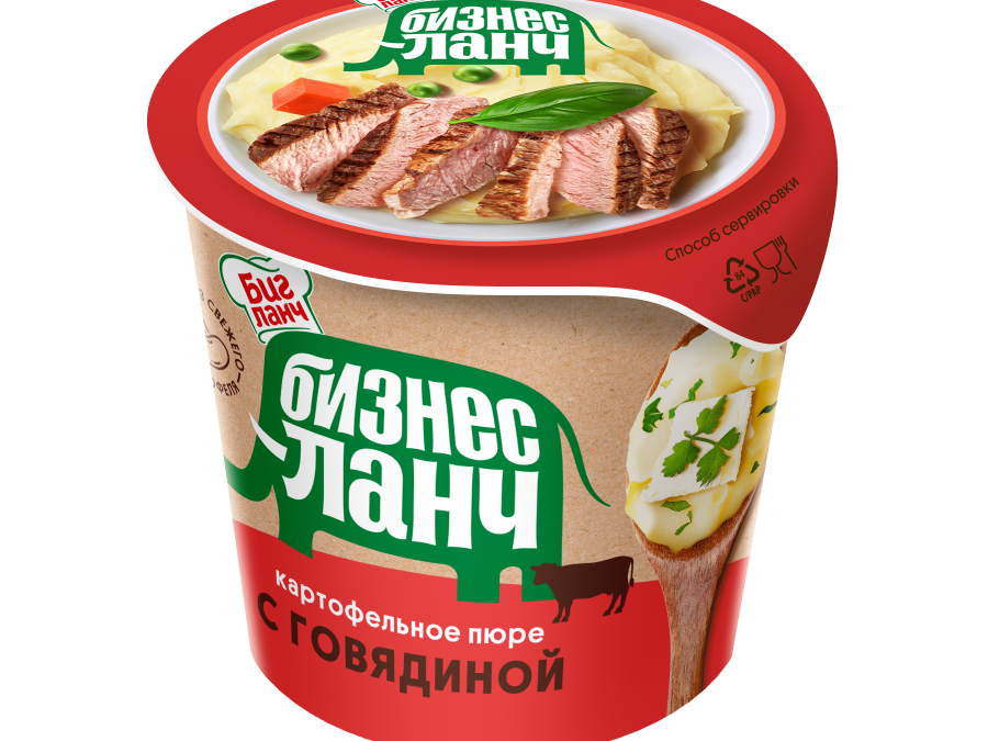 Картофельное пюре «Бизнес ланч» с говядиной